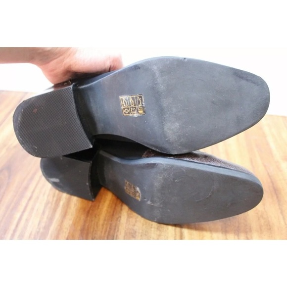 Jeffrey Campbell Wingtip Heel Loafer Black Brown Size 8.5 - Picture 4 of 8